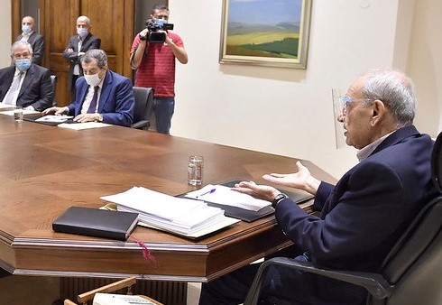 الرئيس نبيه بري في اجتماع هيئة مكتب مجلس النواب. تصوير حسن ابراهيم